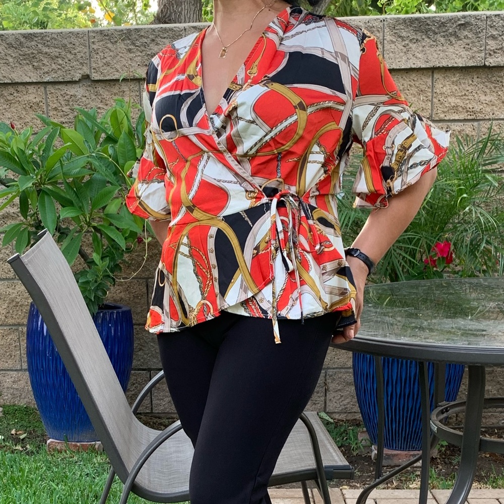 Fall Collection Patterned Blouse - image 1